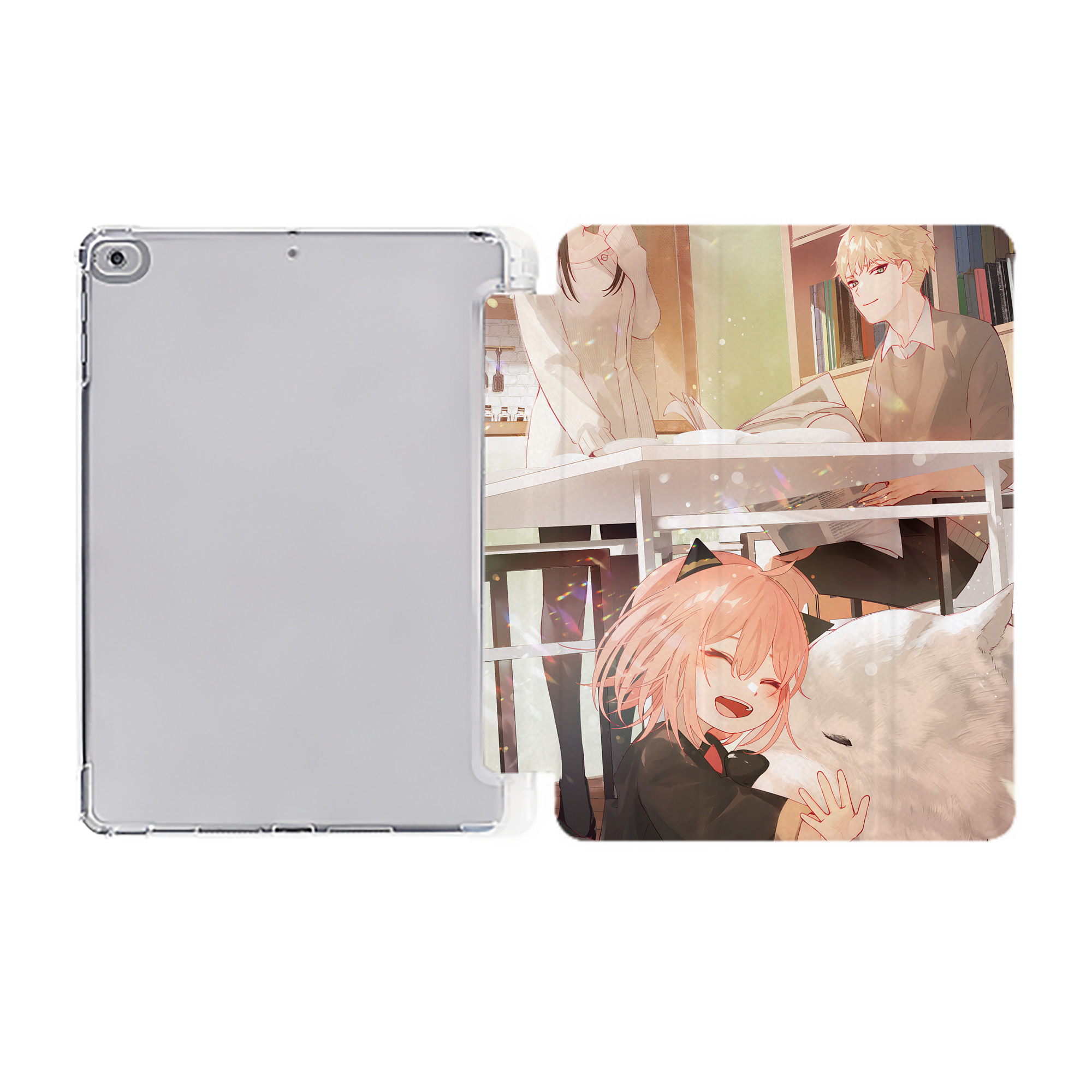 （画像用） SPY×FAMILY间谍家家酒 IPad ケース ペン収納付き 三つ折りスタンド PUレザー×シリコン 対応機種9.5/10.5/10.9インチ